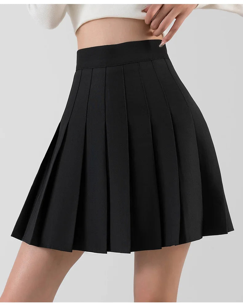 Korean A-Line Pleated Mini Skirt