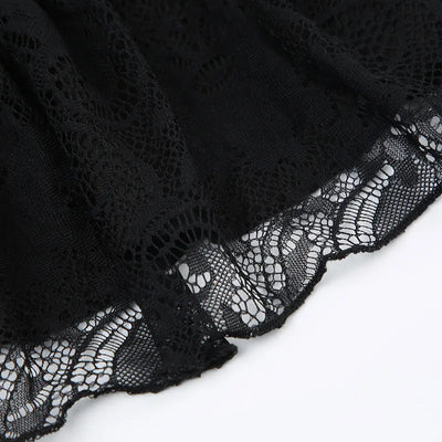 Korean Street Goth Lace Skirt