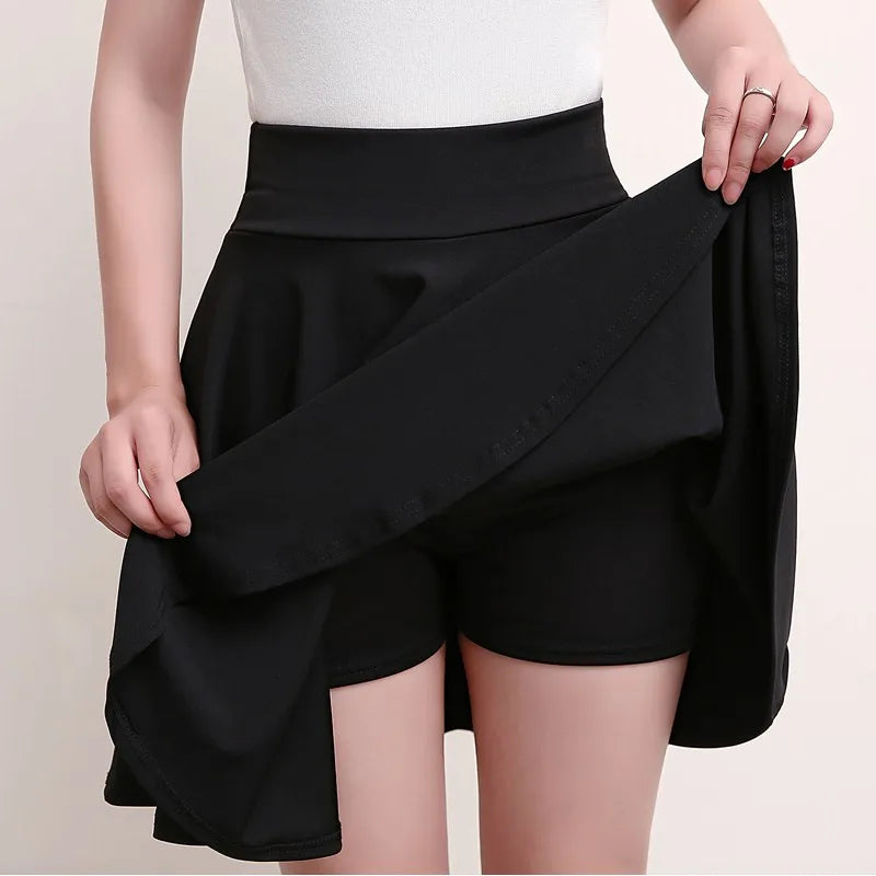 Classic Black Flared Mini Skirt