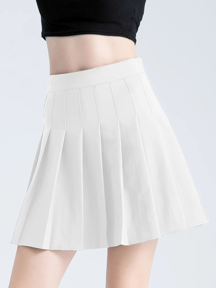 Korean A-Line Pleated Mini Skirt