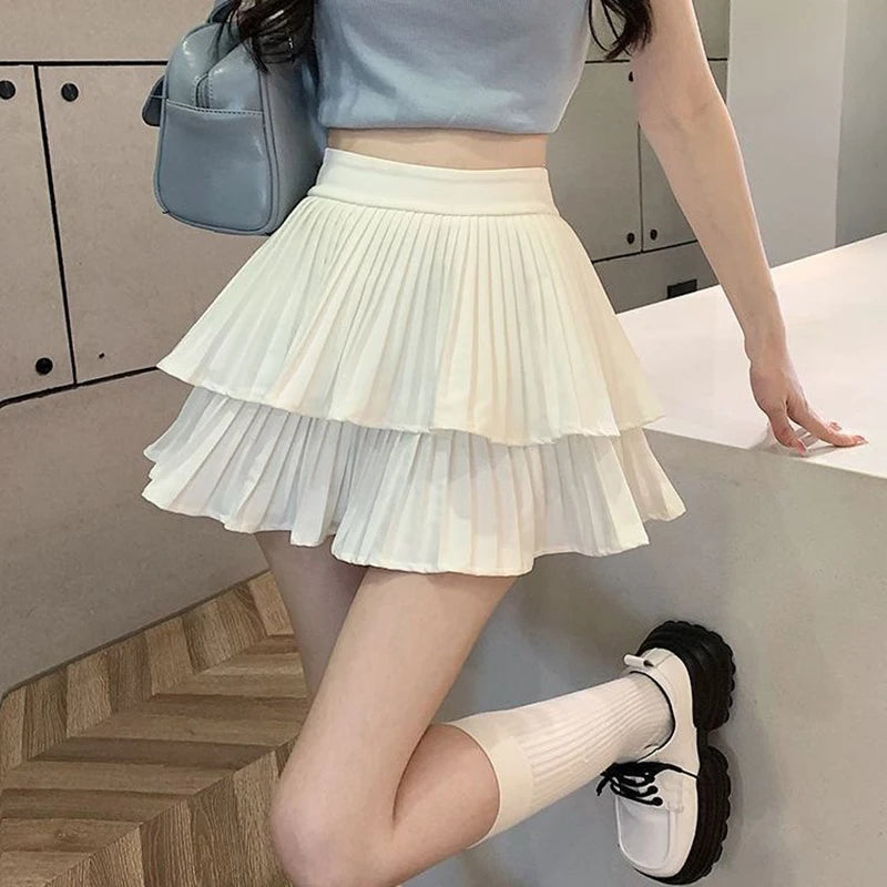 Balletcore High Waist Ruffle Mini Skirt